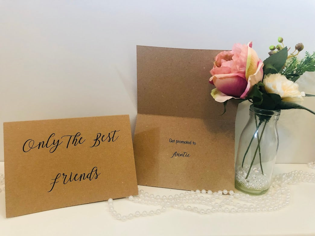 baby announcement card - Only the best friends, get promoted to Auntie