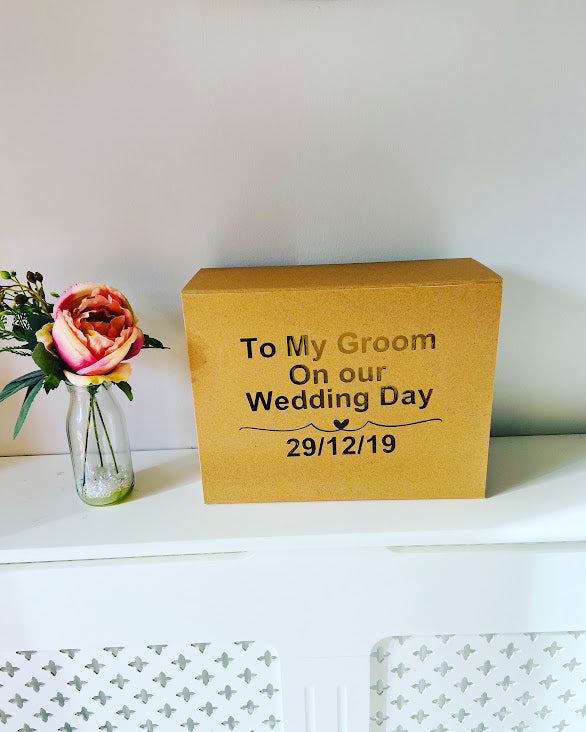 To my groom/bride on our wedding day box