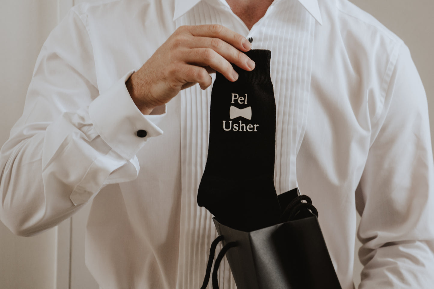 Personalised black socks