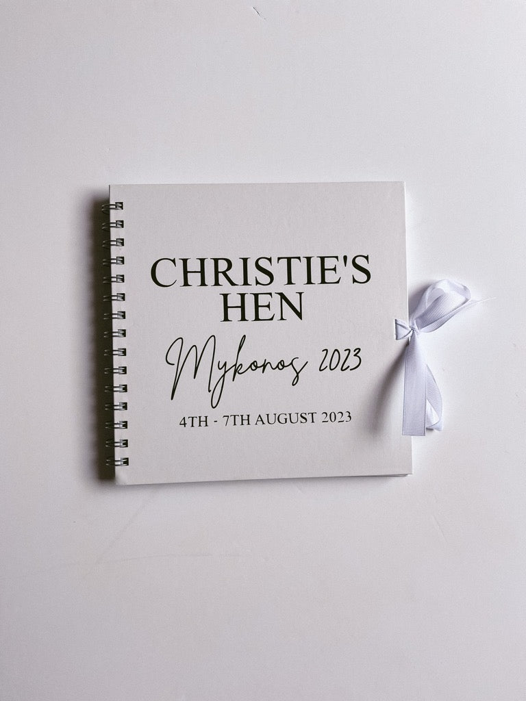 Personalised Hen guest book