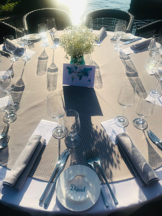 personalised scallop shell place cards