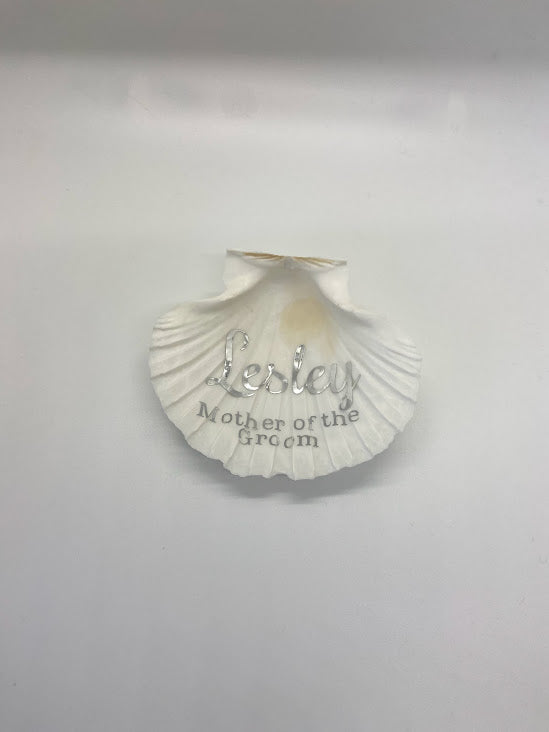 personalised scallop shell place cards
