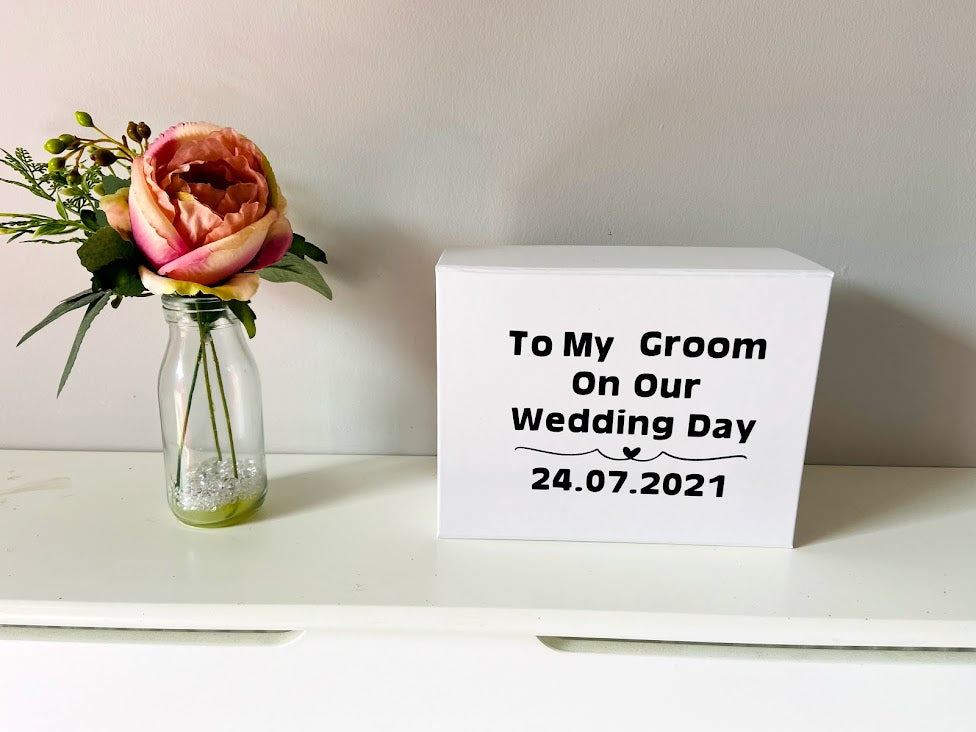 To my groom/bride on our wedding day box
