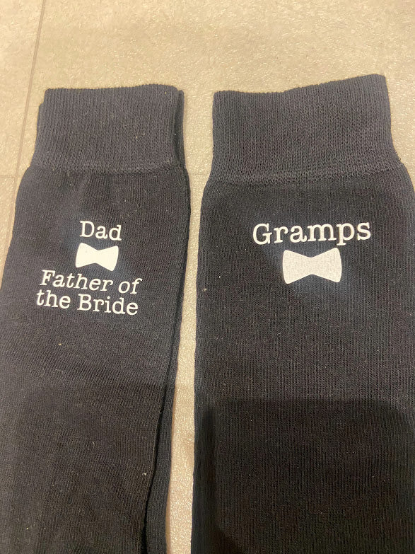Personalised black socks